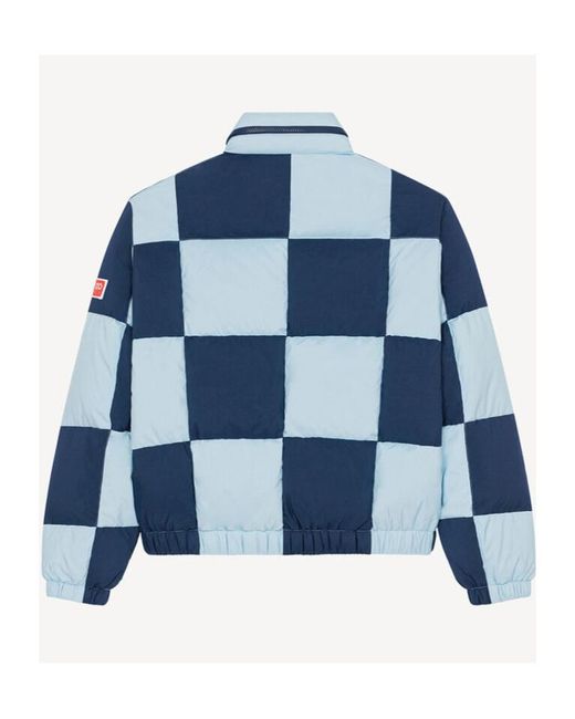 KENZO Blue Check Quilted Down Jacket
