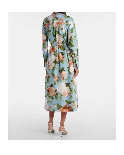 Erdem White Floral Shirt Dress