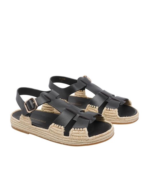 Paloma Barceló Black Paloma Barceló Yuka Flat Sandals