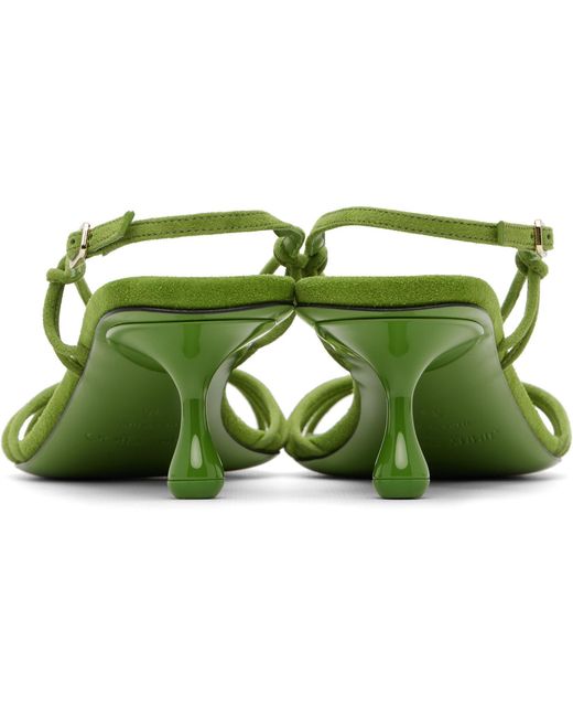 Jimmy Choo Green Lova 50 High-Heeled Sandals
