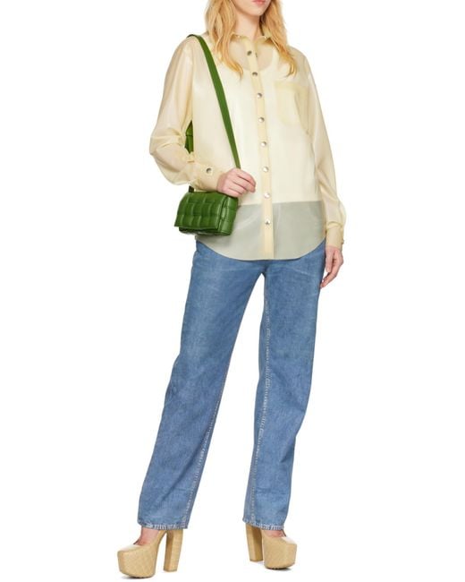 Bottega Veneta Green Small Cassette Crossbody Bag