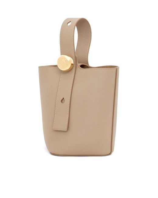 Loewe White Pebble Mini Bucket Bag