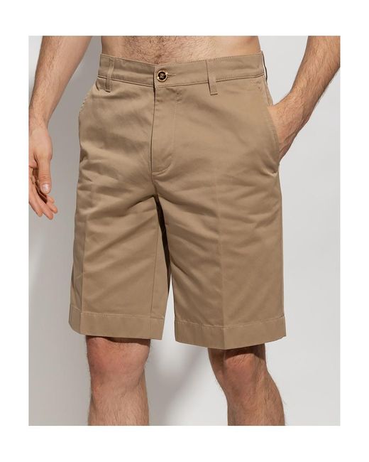 Versace Natural Knee-Length Bermuda Shorts for men