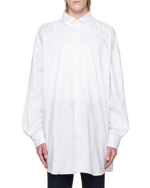 Maison Margiela White Buttoned Long-Sleeved Shirt for men