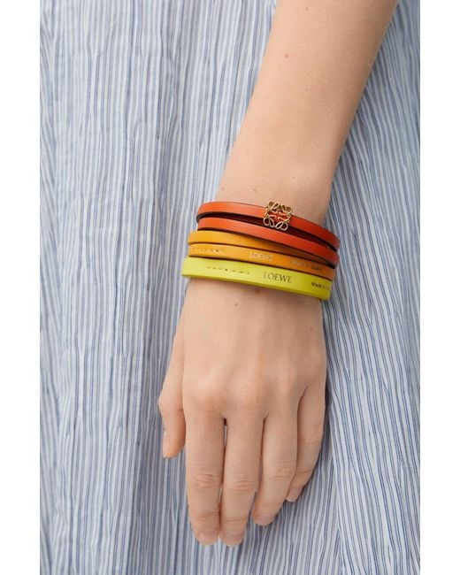 Loewe Orange Twist Double Bracelet