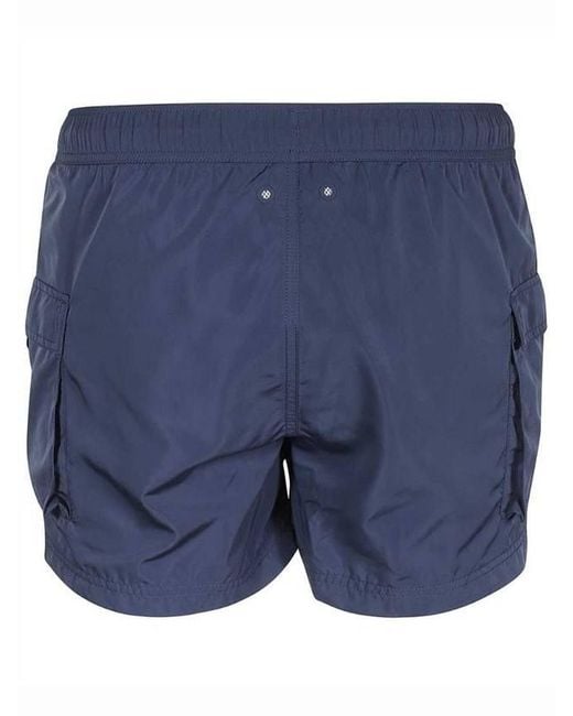 K-Way Blue Logo Swim Trunks for men