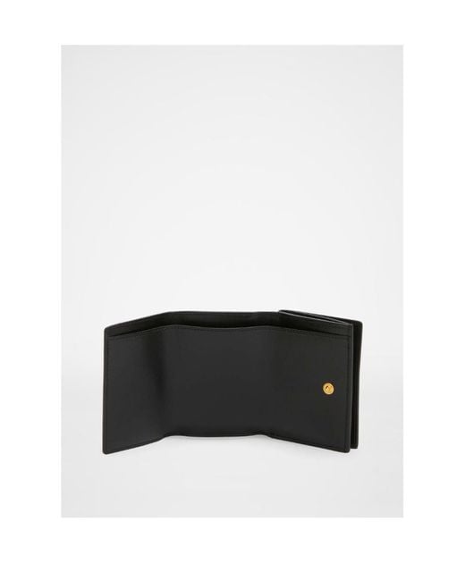 Jil Sander Black Logo Detailed Tri-Fold Wallet