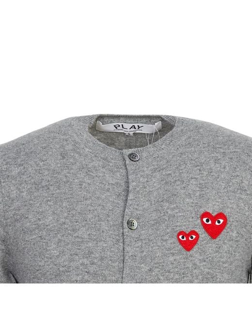 Comme des Garçons Gray Doublewappen Cardigan