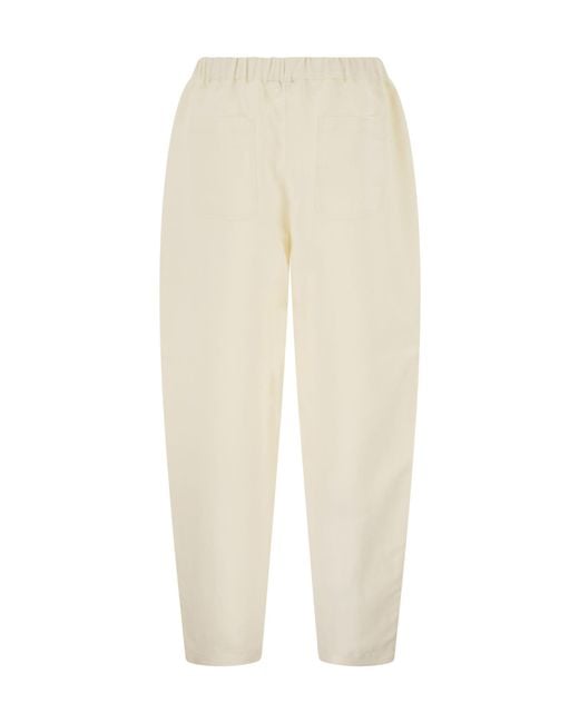Antonelli Natural Trousers With Drawstring Waist