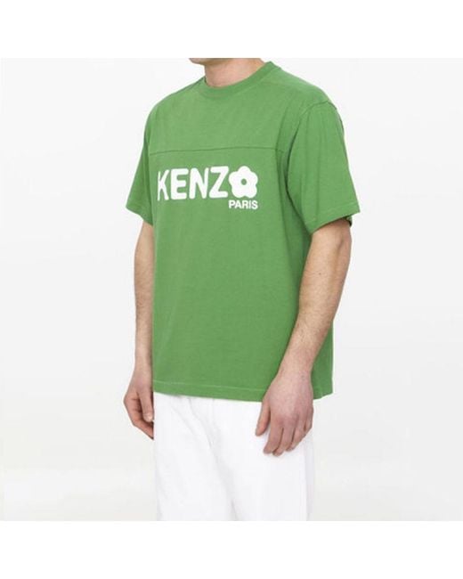 KENZO Green Short-Sleeved T-Shirt for men