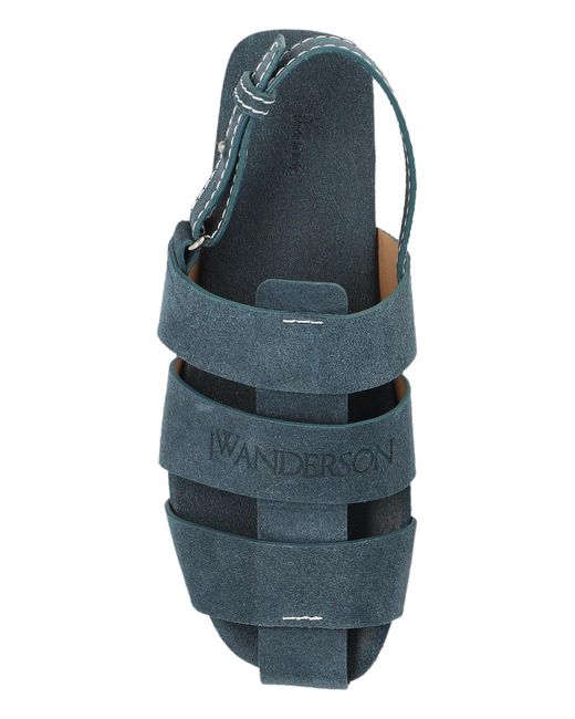 J.W. Anderson Blue Round Toe Flat Sandals
