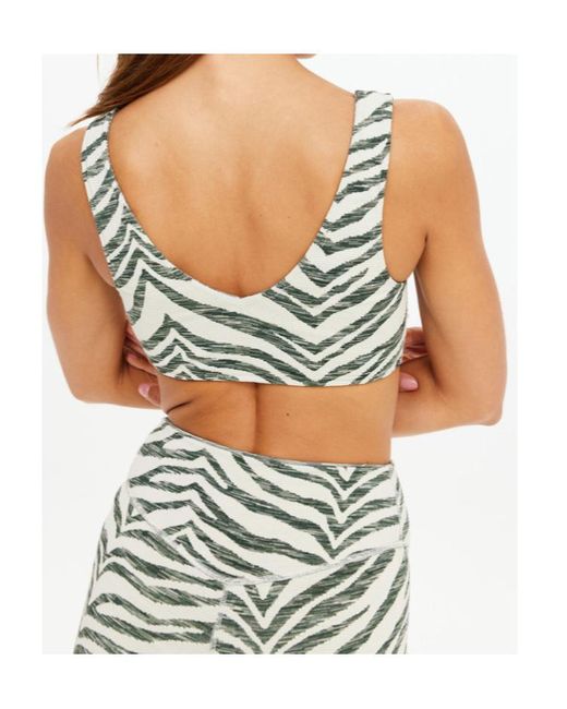The Upside Gray Reversible Patterned Bra