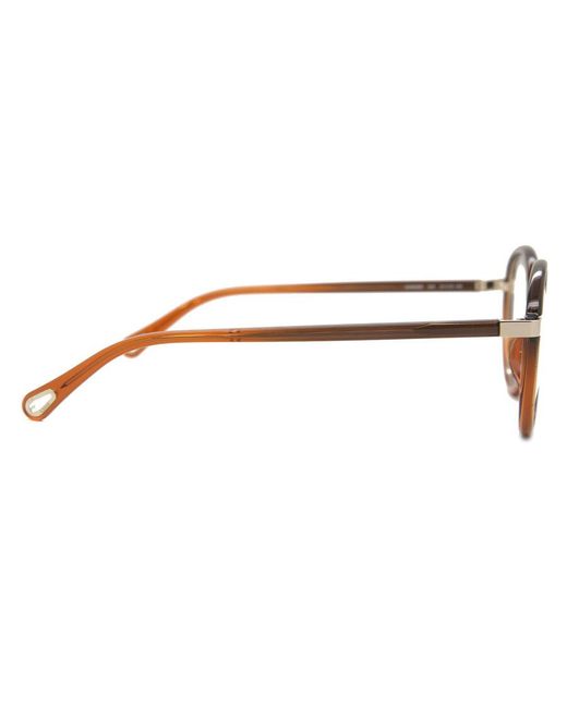 Chloé Metallic Chloé Eyewear Round Frame Glasses