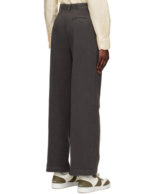 A.P.C. Black Tressie Pleated Detail Casual Pants