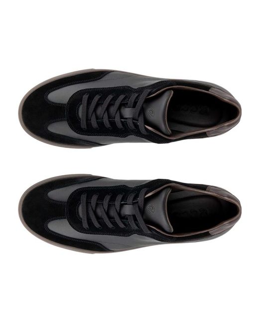 Ecco Black Soft 10 Leather Trainer for men