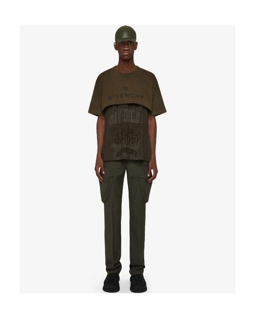 Givenchy Green Slim Fit Cargo Pants for men