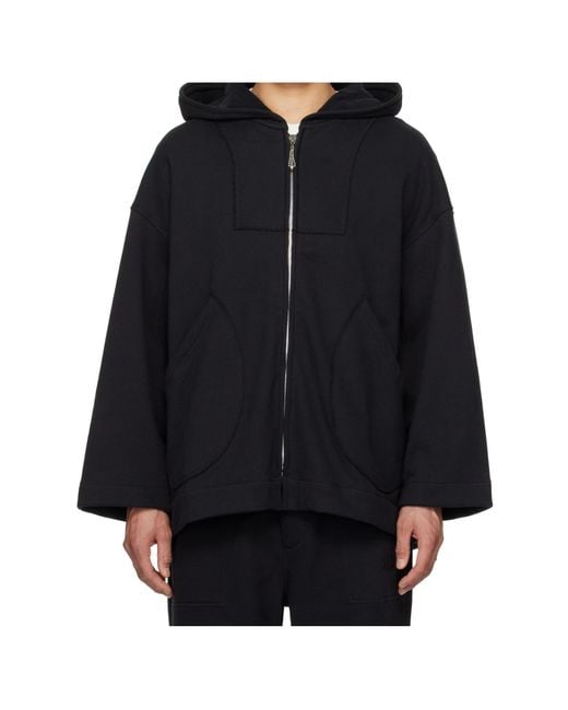 Bode Blue Sideline Wide-Sleeved Hooded Jacket for men