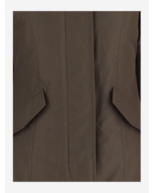 Woolrich Brown Hooded Down Jacket