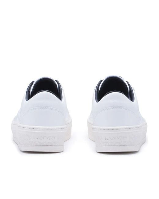 Lanvin White Leather Sneakers for men