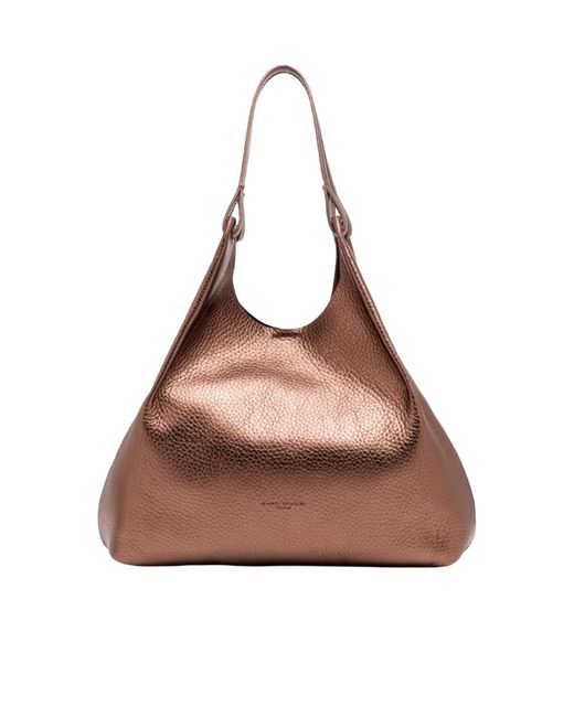 Gianni Chiarini Brown Large Dua Leather Shoulder Bag