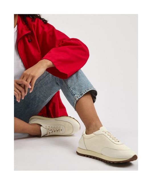 The Row White Spliced Mesh Knit Sneakers