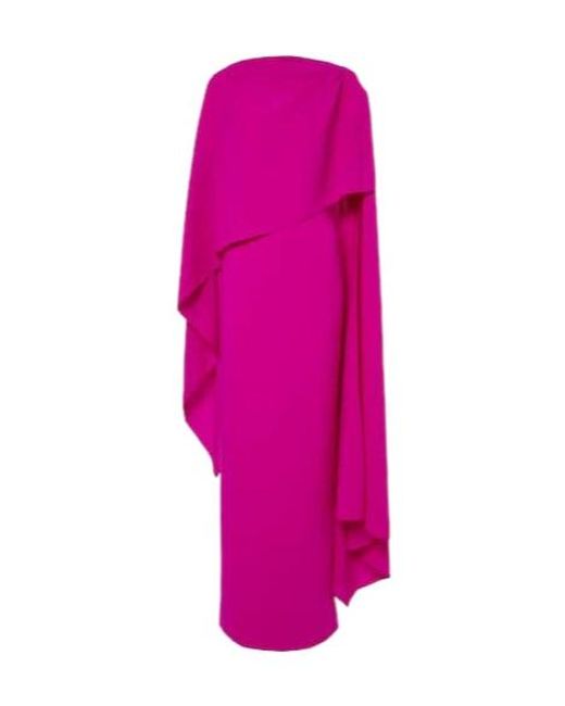 Roksanda Pink Demetria Caped Crepe Gown