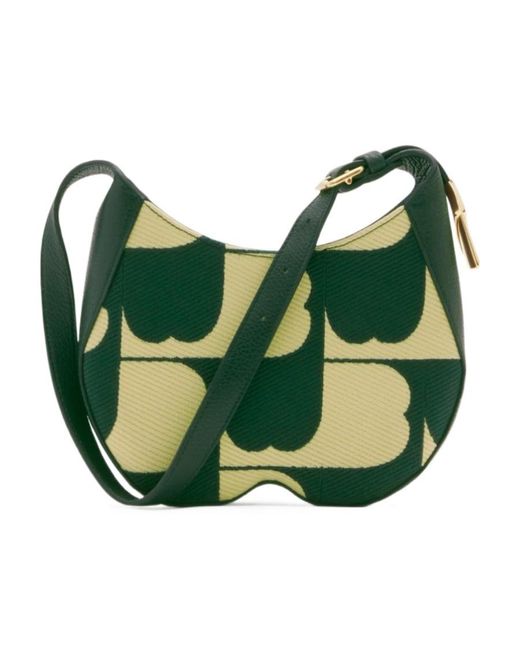Burberry Green Small Chess Leather Shoulder Bag