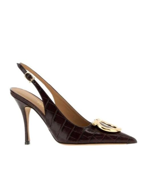 Ferragamo Brown Pointed-Toe High-Heeled Sandals