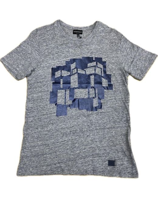 Emporio Armani Gray Short-Sleeved T-Shirt for men
