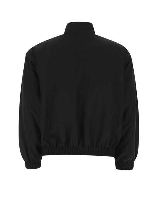 Balenciaga Black Embroidered-Logo Sports Jacket