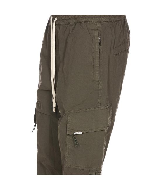 Represent Gray Drawstring-Waist Cotton Track Pant for men