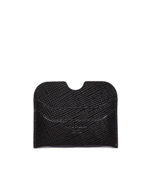 Acne Black Embossed-Logo Leather Cardholder for men