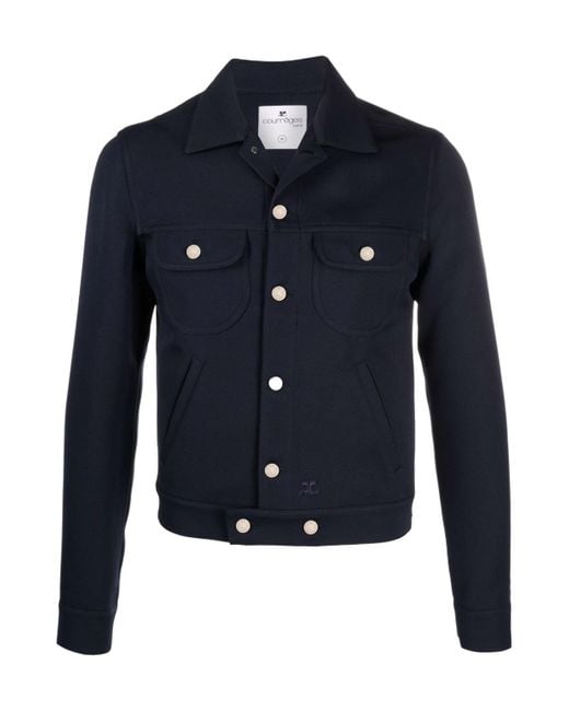 Courreges Black Courrèges Twill Trucker Jacket for men