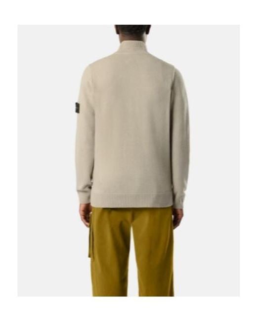 Stone Island Natural Regular-Fit Half-Zip Jumper With Button Placket for men