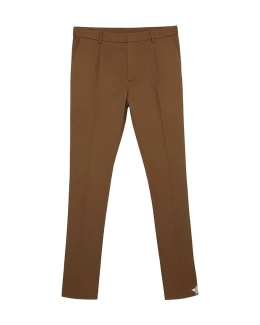Brunello Cucinelli Brown Pleated Trousers for men