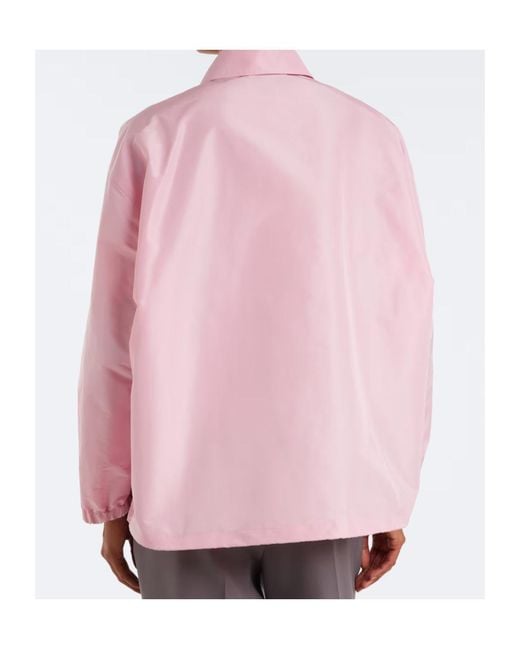 Jil Sander Pink Long-Sleeve Snap-Button Casual Jacket