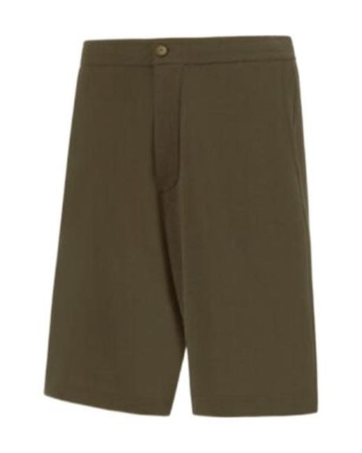 Herno Green Logo Plaque Bermuda Shorts for men