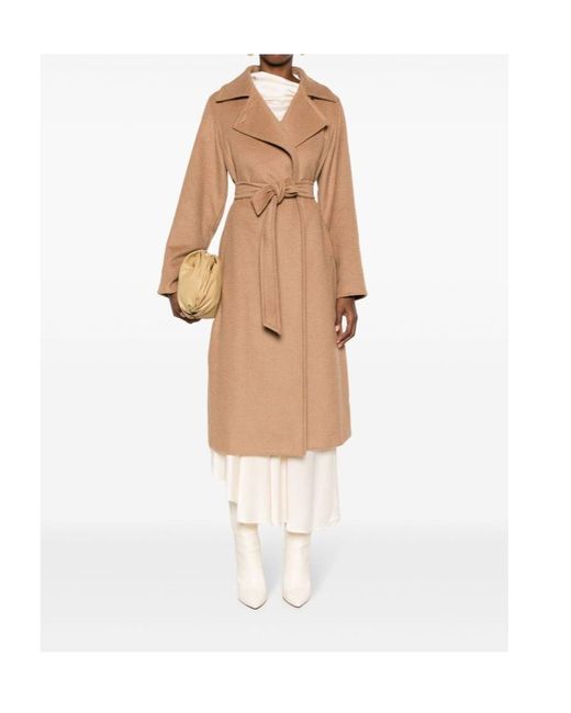 Max Mara Natural Lapel Long-Sleeved Coat