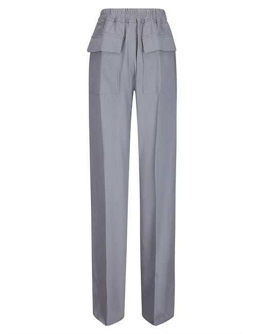 Rick Owens Blue Dietrich Drawstring Cargo Pants