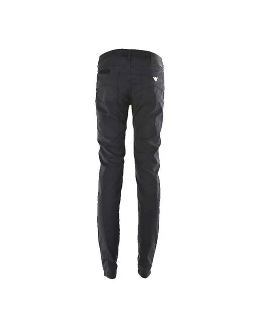 Emporio Armani Blue Logo Details Casual Pants