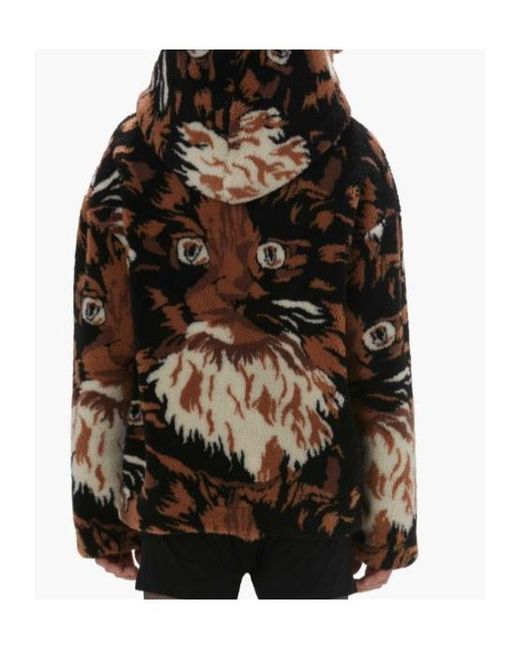 J.W. Anderson Black Jw Anderson Fleece Hooded Jacket for men