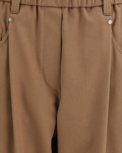 Brunello Cucinelli Gray Elasticated Cuffed Trousers