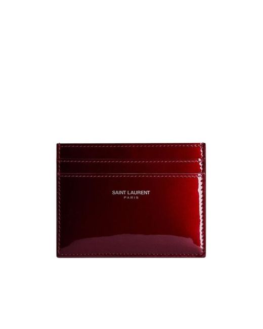 Saint Laurent Red Paris Card Case for men