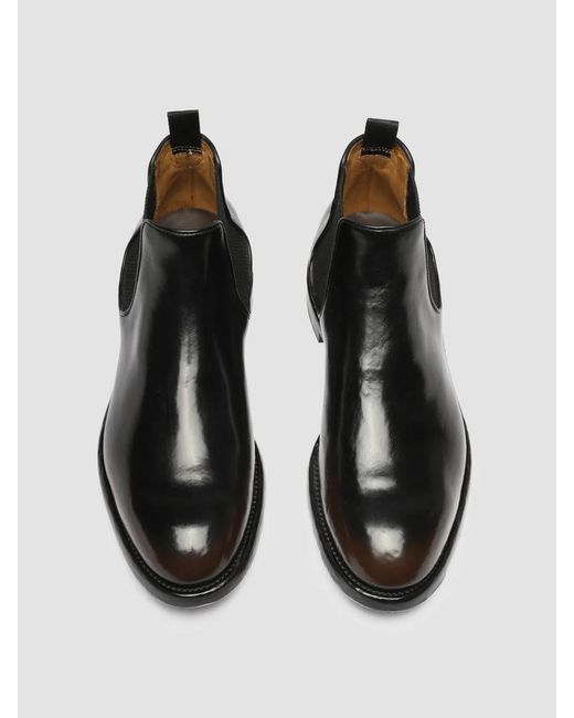 Officine Creative Black Temple Chelsea Boots for men