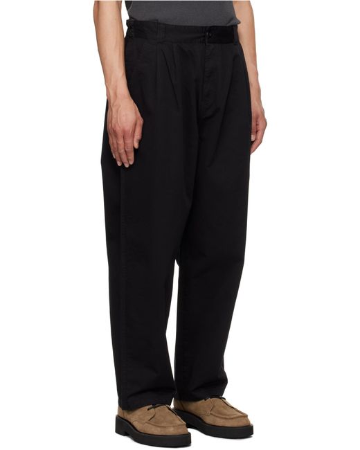 Carhartt Black Pleated Relaxed Pants for men
