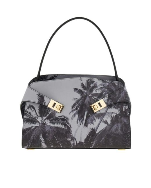 Ferragamo Black Hug Soft Shoulder Bag