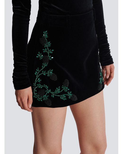 Balmain Black A-Line Skirt