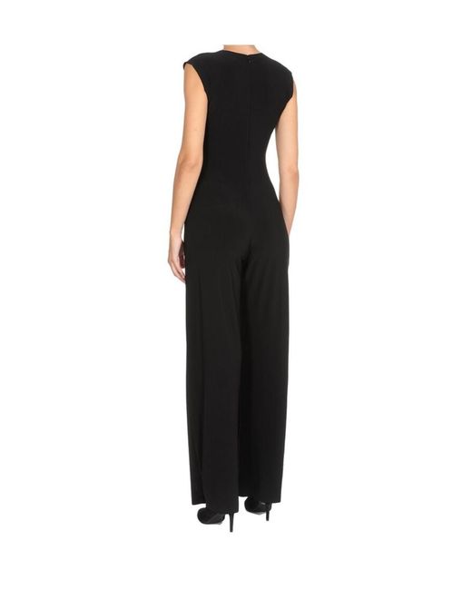 Norma Kamali Black Sleeveless Wide-Leg Jumpsuit