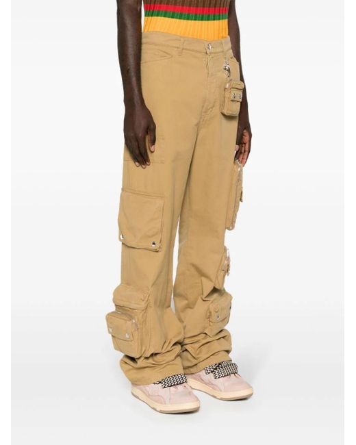 Lanvin Natural Utility-Pockets Straight Trousers for men