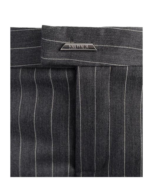 Dondup Gray Pinstriped Casual Trousers